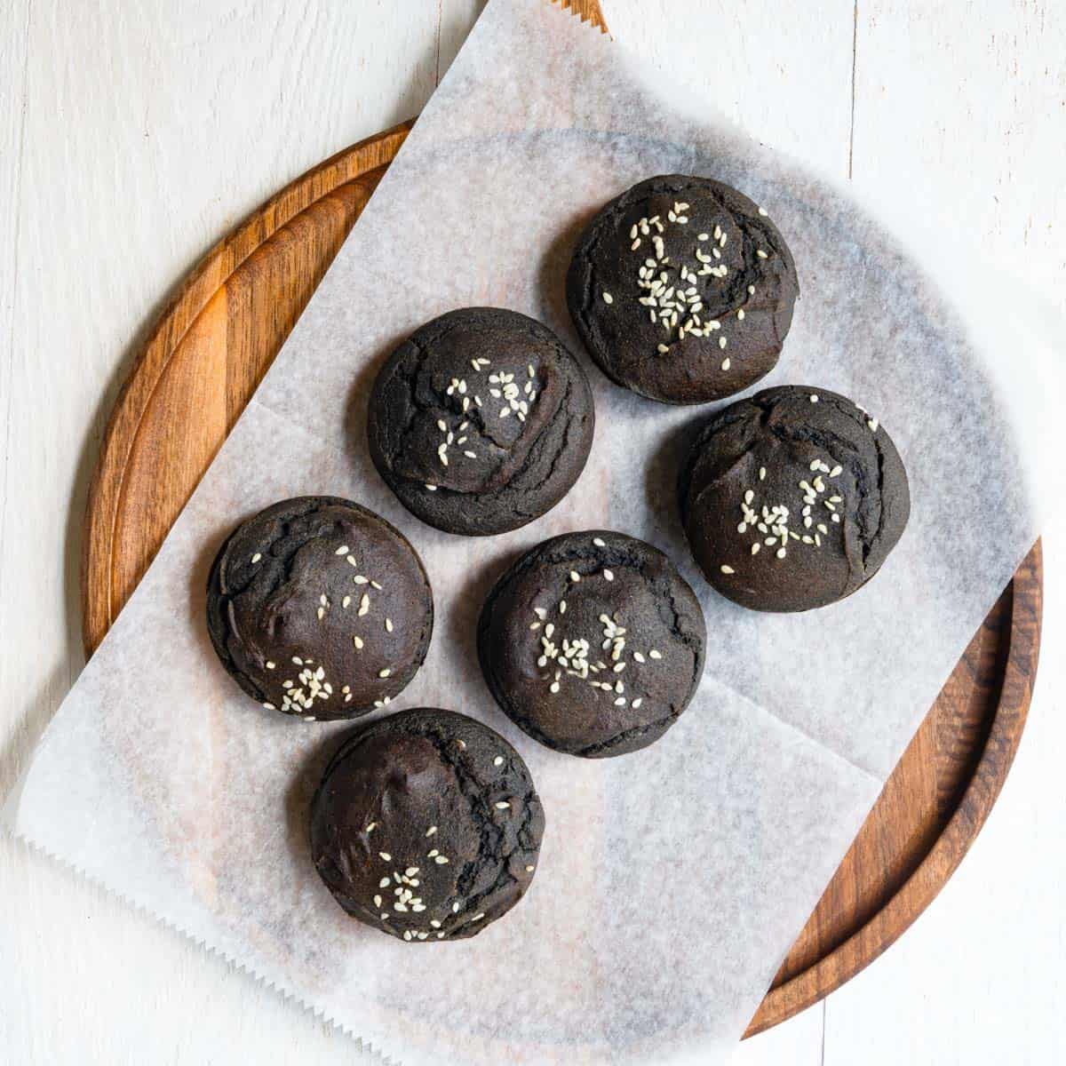 Healthy Black Sesame Date Cake (or Muffins)