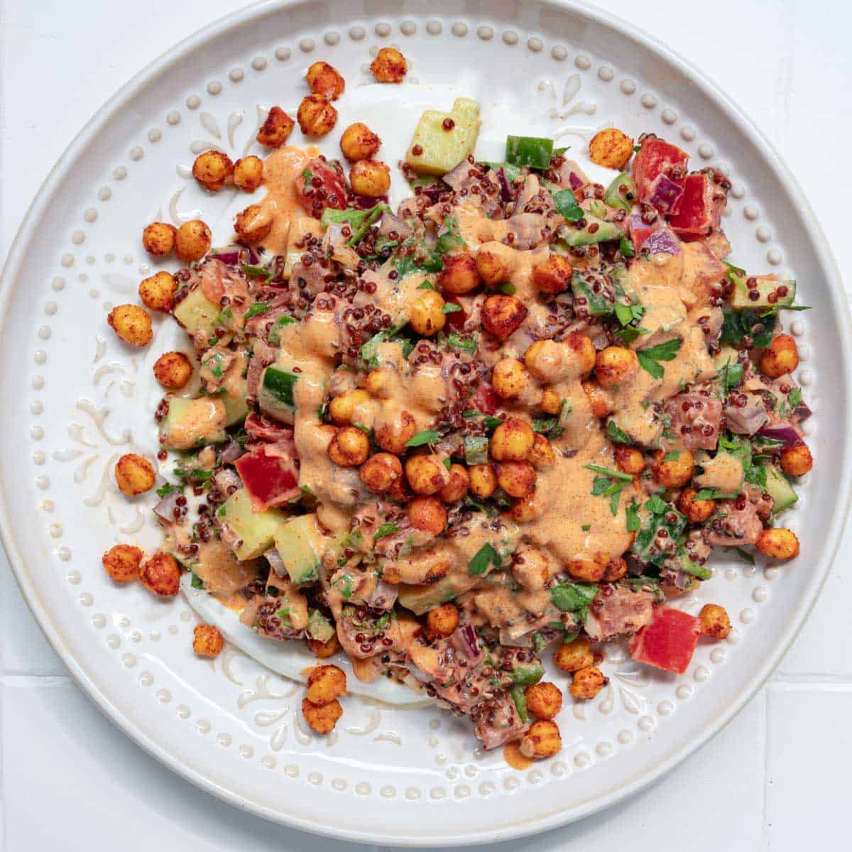 creamy-quinoa-garbanzo-bean-salad-(oil-free)